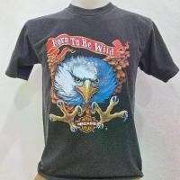 ราคา เสื้อฟอกเฟด เสื้อเฟด เสื้อ3D เสื้อฮาเลย์ ผ้าคอตตอน นก Born to be Wild คอกลม ไม่มีตะเข็บข้าง ชายเสื้อเย็บเดี่ยวเสื้อเฟด (1730080613114677928)