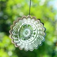 ราคา กระดิ่งลม มันดาลา พระอาทิตย์และพระจันทร์ สีเหล็ก หมุนได้ 3 มิติ 10 ซม. ทำจากสแตนเลส ของตกแต่งบ้าน โมบาย ไล่ นก (1731473377162266164)