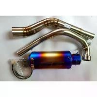 ราคา ขาย คอท่อ Yamaha Exciter 150 พร้อมปลายท่อ SC กระป๋องรุ้ง เสียงดีแน่น (1731569445175526798)