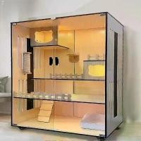 ราคา F&G วิลล่าแมว กรงแมว วิลล่าไม้เนื้อแข็งตู้แมว ตู้โชว์ไม้เนื้อแข็ง วิลล่าแมวขนาดใหญ อุปกรณ์สัตว์เลี้ยง ขาย ร้อน (1731449171987301722)