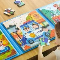 ราคา Jigsaw Puzzle Children's Jigsaw Puzzle Magnetic Jigsaw Puzzle Early Childhood Education Book Developmental Toy for 3-Year-Olds (1731753426235131631)