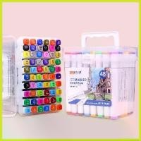 ราคา cumbermenshop ใช้งานได้ Twin Tips Markers 12/24/36 Color Marker Pen Washable Colorful Painting Brush Primary School Children Kindergarten เครื่อง เขียน ปากกา อะคริลิค 2 หัว (1730292711739722324)