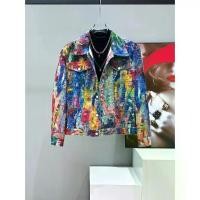 ราคา เสื้อแจ็คเก็ตยีนส์ขายดี สไตล์ใหม่ ฤดูใบไม้ผลิ ปี 2025 บุคลิกภาพ สีสันสดใส อเนกประสงค์ ดีไซน์กราฟฟิตี้ เพ้นท์ สำหรับผู้ชาย always wonder shirt เสื้อ สียีนส์ winter bodysuit กราม b (1731459098683606884)