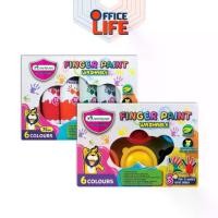 ราคา COD. Master art สีทามือ ทาตัว มาสเตอร์อาร์ต ขนาด 35 มล.และ 75 มล. บรรจุ 6 สี Finger Paint ( 1 ชุด / กล่อง ) (1732068180081806131)