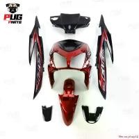 ราคา ใช้งานได้ PUGParts ชุดสีคลิก110เก่า (ชุด8ชิ้น) สีแดงแก้ว-ท้ายดำ คลิก110 คาร์บู ชุดสีคลิกเก่า ชุดสีคลิก110 คาบู ชุดสีclick 110 มอเตอร์ไซค์ Motorcycle บังโคลน เบาะ (1730791994816300503)