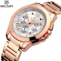 ราคา MEGIR Women Watch Top Brand Luxury Chronograph Steel Female Clock Classic Business Quartz Lady Wristwatch relogio feminino 5006 (1731708829265135427)