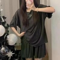 ราคา ชุดนอนแมว KT การ์ตูน ดีไซน์น่ารัก สำหรับผู้หญิง ชุดอยู่บ้านหลวม ชุดเสื้อแขนสั้นและกางเกงขาสั้นระดับไฮเอนด์ เหมาะสำหรับฤดูร้อน ชุด นอน คน อ้วน (1731334657383302391)