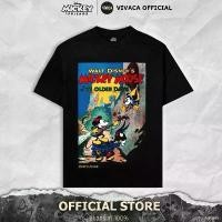 ราคา เสื้อยืดDisney MK-256 ลิขสิทธิ์แท้ (Walt Disney Mickey Mouse ปก comic สีดำ/ สกรีนหน้า) คอกลม (1730989278023485882)