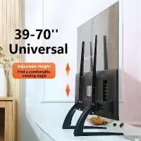 ราคา รองรับTV39-70นิ้ว ขาTVแบบเหล็กใช้วาง รับน้ำหนักได้35กิโลกรัม ติดตั้งง่ายใช้ได้ทุกยี่ห้อ เาทีวี เสาฐานทีวี ตัวยึดเหล็กโลหะสำหรับทีวีจอแบน LED LCD ตั้งโต๊ะบนโต๊ะที่วางขาตั้ง (1729707364600809589)