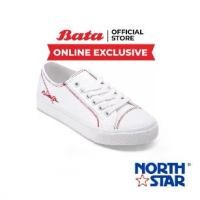 ราคา Bata (Online Exclusive) บาจา ยี่ห้อ North Star รองเท้าสนีกเกอร์ รองเท้าผ้าใบ รองเท้าใส่เล่น สำหรับผู้หญิง รุ่น Berna สีขาว 5201033 (1729542303348984474)