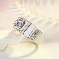 ราคา แหวนผู้ชาย ขายดี เพชรเทียมแพลตตินั่ม เพชรเม็ดใหญ่ 1/2 กะรัต แหวนผู้ชาย โดเมน แหวนเพชรเทียมแพลตตินั่ม (1731514388609860866)