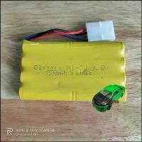 ราคา แบตเตอรี่รถบังคับ แบบชาร์จได้ 9.6V. 3 สาย สำหรับรถบังคับ 1/10 ที่มีเทอร์โบ ขนาด 1800 มิลิแอมป์ Ni-Cd จ่ายไฟแรง (1731833946773686153)