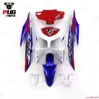 ราคา ปัจจุบัน PUGParts ชุดสีคลิก110เก่า (ชุด8ชิ้น) สีขาว-น้ำเงินแก้ว-แดงสด คลิก110 คาร์บู ชุดสีคลิกเก่า ชุดสีคลิก110 คาบู ชุดสีclick มอเตอร์ไซค์ Motorcycle สติกเกอร์ Sticker (1731738637866928236)