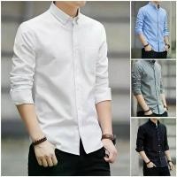 ราคา เสื้อเชิ้ตสไตล์เกาหลีผ้า Oxford เสื้อเชิ้ตผู้ชายสีพื้นแขนยาว เชิ้ตคอปกใส่ทำงาน สีขาว สีดำ สีฟ้า สีเทา สีน้ำเงิน ส่งทันที Clothing Man ตาราง กรม otb clothing brand ศรีราชา หล (1731280895478958413)