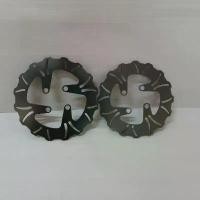 ราคา COD จานเบรกแต่ง KSR 110 เหล็กชุบสีดำ จานหน้า200มิล จานหลัง190มิล ลายเบรกกี้ง 1คู่หน้า/หลัง (1732329375036902010)