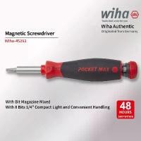 ราคา ไขควงแม่เหล็ก Wiha 45292 ขนาดกะทัดรัด น้ำหนักเบา และจัดการง่าย รวมนิตยสารบิต 8 บิต ขนาด 1/4" เหมาะสำหรับการถอดสกรู ไขควง wiha ไขควง ลูกตุ้ม ไขควง แฉก ไขควง ไร้ ไขควง แม่เหล็ (1731386212885432527)