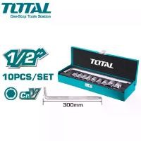ราคา TOTAL ชุดประแจบ๊อกซ์ ด้ามตัวแอล แบบ 10 ตัวชุด (10 - 24 มม.) รุ่น THTL121101 ( Socket Set ) ชุดบ๊อกซ์ ชุดบล็อค (1729747357980330187)