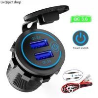 ราคา ขายร้อน รถที่ชาร์จยูเอสบีคู่Socketกับสวิทช์On Off TouchไฟLedกันน้ำรถยูเอสบีต่อโทรศัพท์Charger 12V/24Vสำหรับความกว้าง/ไฟเลี้ยวด้า (1731284789922530784)