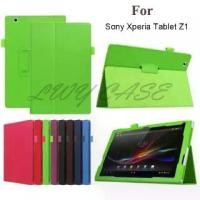 ราคา For Sony Xperia Tablet Z Z1 10.1 inch Two Fold Litchi PU Leather Case (1730794964618480048)
