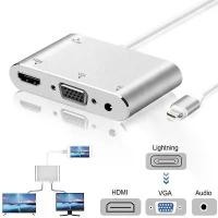 ราคา สายแปลงอะแดปเตอร์ Lightning เป็น HDMI VGA แจ็คเสียง สำหรับ iPhone iPad Series ใหม่ล่าสุด (1732337985969883237)