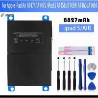 ราคา แบตเตอรี่แท็บเล็ต8827มิลลิแอมป์สำหรับ Apple iPad 5 & Air 1อะไหล่แบตเตอรี่ A1474 A1475 A1476 A1823 A1893 A1954 A2197แบต COD (1731763396850189678)