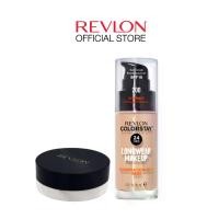 ราคา [เซตคู่รองพื้นแป้งฝุ่น] REVLON ColorStay Makeup + Touch & Glow Extra Moisturizing Face Powder Translucent (เครื่องสำอาง) (1730577184740707189)
