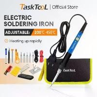 ราคา TASKTOOL soldering iron tips 15 pieces 60W electric soldering iron adjustable temperature LCD electric soldering iron tips welding tool pump (1731590178730444321)