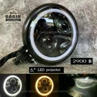 ราคา ไฟหน้า LED Projector ขนาด 6 นิ้ว ไฟหรี่วงแหวน จุดยึดใต้โคม (1729645833050753753)