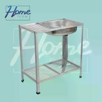 ราคา HOMENINE ซิงค์ ซิ้งค์ล้างจาน อ่างล้างมือ อ่างล้างจานอลูมิเนียม 2 ชั้นกลาง ซึ้ง ล้าง (1729455627194567501)