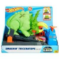 ราคา Hot Wheels Smashin' Triceratops Playset ชุดรางรถเหล็ก ของเล่นเสริมพัฒนาการ ราง ไทรเซราทอปส์ (1729714636012357863)