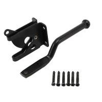 ราคา สลักประตูล็อคตัวเอง, คันโยกแรงดันหนักอัตโนมัติ, ล็อคประตูรั้ว, สำหรับประตูรั้วไม้, สลักประตู, วัสดุเหล็ก, สีดำ, [COD] ราง ประตู บานเลื่อน door stopper safety lock digital d (1731476225188267684)