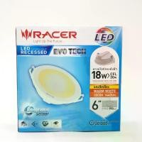ราคา Global House RACER โคมดาวน์ไลท์ LED แบบฝังฝ้าหน้ากลม 6นิ้ว 18W รุ่น EVO TECH แสงวอร์มไวท์ (1731551014262180741)
