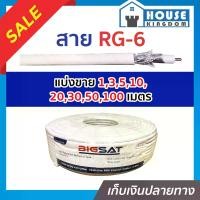 ราคา (แบ่งขาย) สายสัญญาณ สาย RG-6 ยาว 1-100 เมตร สายอากาศทีวี สายสัญญาณทีวี สายจานดาวเทียม สายrg6 สายเคเบิ้ลทีวี สายrg6 100เมตร สายทีวี สายนำสัญญาณ (1729620926403807743)