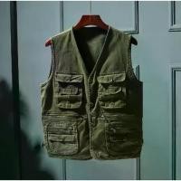 ราคา เสื้อกั๊กผู้ชาย เสื้อกั๊กแขนกุดหลายกระเป๋า เสื้อกั๊กแฟชั่นของผู้ชาย เสื้อกั๊กแบบหลวม เครื่องมือ Vest เสื้อกั๊กผู้ชาย (1731251505207412649)