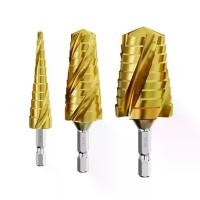 ราคา ชุดดอกสว่านขั้นบันได 4 แฉก เหล็กความเร็วสูง 3 ชิ้น สำหรับโลหะ ไม้ พลาสติก 4-14mm 14-24mm 24-32mm เครื่องหมายความลึกและเส้นผ่านศูนย์กลางที่ชัดเจน ตัดเรียบ (1731812406434891187)