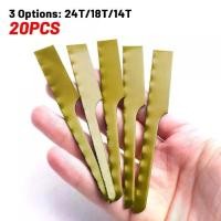 ราคา ใบเลื่อยแบบสับเปลี่ยนสองวัสดุ, 20 ชิ้น, 24T/18T/14T ฟัน, เหมาะสำหรับการตัดโลหะ, ไม้, พลาสติก, กระดาน ยิปซั่ม, ยาง, เลื่อยร่างกายอากาศ, อุปกรณ์ทดแทน (1731893877220934680)