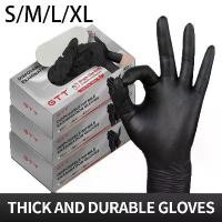 ราคา ถุงมือตรวจสอบไนไตรสีดำ 100/200 ชิ้น ใช้แล้วทิ้ง หนา เหมาะสำหรับงานทำความสะอาด ถุงมือยาง เหมาะสำหรับสัก ทำผม ล้างรถ เครื่องมือ (1731641134414595713)