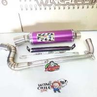 ราคา ท่อสแตนเลส ZERN ท่อสูตร แพร่ แป๊บ ทรงท่อโยชิ WAVE100s ubox / WAVE100เก่า / SPARK / SMASH **สีม่วง** ทรงZ Motorcycle มอเตอร์ไซค์ ที่ จับ มือ ถือ รถ (1731308617087290154)