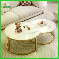 ราคา prejudzshop ปัจจุบัน HANGROO H333 โต๊ะลายหินอ่อน (ซ้อน2ชั้น) ทรงกลม ห้องรับแขก ทานกาแฟ คาเฟ่ (1730590393810716871)