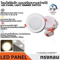 ราคา โคมฝังฝ้า ไฟติดเพดาน {ปรับความสว่างได้) ไม่มีตัว DIMMER แถมให้ Panel Light LED 9W/12W ทรงกลม/แสงวอม หลอดไฟดาวไลท์ โคมติดเพดาน โคมไฟดาวน์ไลท์ โคมห้องนอน ห้องรับแขก หลอดไฟติดเพดาน (1731492685838976762)