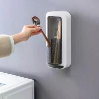 ราคา กรงตะเกียบ, ห้องครัว, ชั้นเก็บของติดผนัง, ที่ใส่ตะเกียบ, กล่องเก็บของกันฝุ่น, กรงระบายน้ำช้อน, ตะกร้าใส่ตะเกียบ, กล่องช้อนส้อม (1731506623270847844)