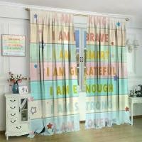 ราคา ผ้าม่านปิดกั้นสีรุ้งสร้างแรงบันดาลใจ, ชุด 2 ชิ้น, การออกแบบกระดานทำไม้แบบชนบท, พร้อมคำกระตุ้นความคิด, ทำจากผ้าสีพีช, ไล่แสง, พร้อมแถบหน้าต่าง, ซักเครื่องได้, เหมาะสำหรับตกแต่งห้อ (1731889481419229638)