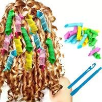 ราคา ที่ม้วนผมแบบคลื่น ไร้ความร้อน ชุด 18 ชิ้น ลอนผมแบบเกลียว ที่ม้วนผมแบบคลื่น ไม่มีความร้อน ลูกกลิ้งม้วนผม พร้อมตะขอจัดแต่งทรงผม 1 ชิ้น เหมาะสำหรับทรงผมส่วนใหญ่ หวี เสนียด เหล็ก (1731291901194307117)