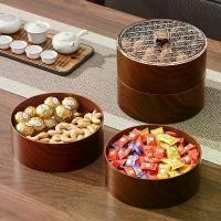 ราคา จานขนมทรงกลมสไตล์ไม้ วัสดุพลาสติกลายไม้ มีฝาปิด ถาดขนมแบ่งส่วน กล่องเก็บขนมผลไม้แห้ง เหมาะสำหรับห้องนั่งเล่นและห้องครัว ออแกไนเซอร์ศิลปะตกแต่งเทศกาล เหมาะสำหรับการแสดงผลบนเคาน์เต (1731344289355696693)