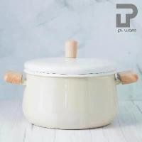 ราคา COD 2025 หม้อเคลือบอินาเมล 2 หู หม้อเคลือบ หม้อ หม้อสองหู พร้อมฝา ขนาด3.0ลิตร สีวานิลลา (Vanilla) (1731826283170989413)