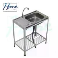 ราคา HOMENINE ซิ้งค์ล้างจาน อ่างล้างจาน สแตนเลส 2ชั้น มีก๊อก (80 cm.) ซึ้ง ล้าง (1729455615654726477)