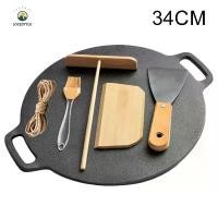 ราคา LovSpor แพนเค้กแพนแพนเค้กไม่ติดกระทะเหล็กหล่อพร้อมด้ามจับแพนเค้กอบกระทะบาร์บีคิวย่างกระทะสำหรับการตั้งแคมป์กลางแจ้ง กระทะ (1731789739395221374)