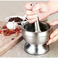 ราคา 【COD】 HOMEBERG ครก ครกสแตนเลส ครกบดยา ครกเล็ก แถมฝาครอบฟรี ครกพร้อมสาก สาก สแตนเลส304 แข็งแรง ทนทาน ครกตำยา ครกหินทันสมัย mortar and pestle ครกเกาหลี (1731656783510407005)