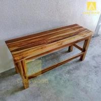 ราคา CR.W เก้าอี้ยาว เก้าอี้สนาม เก้าอี้ตกแต่งสวนไม้สัก ทนแดดทนฝนดีมาก ขนาด 100*30*สูง45 ซม. สี ใส **มีรับประกัน** พร้อมส่ง (1731407464581531847)