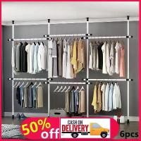 ราคา ราวเเขวนเสื้อผ้า ราวตากผ้า ราวแขวนผ้า ที่แขวนผ้า ราวแขวนเสื้อผ้า 4/6 ราว ราวตากผ้า diy ราวแขวนเสื้อผ้า ราวแขนผ้า ราวแขวน (1730505985758563116)